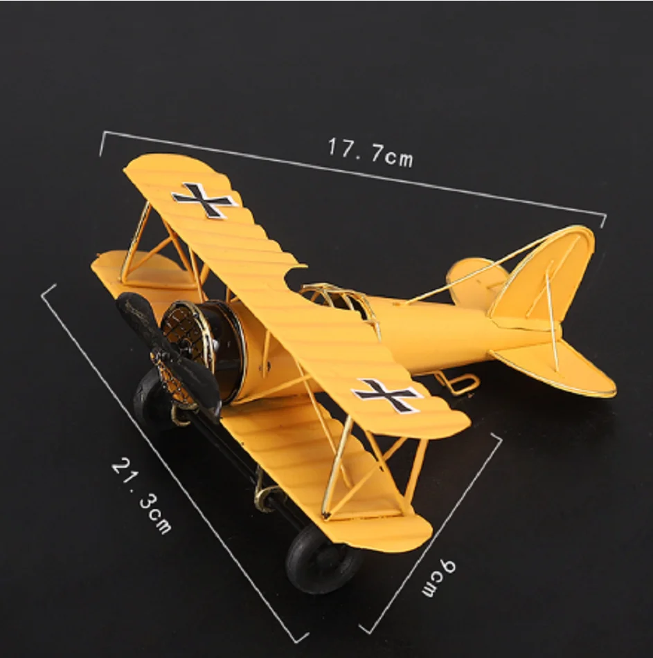 

Retro Metal Plane Model Crafts Living Room Bedroom Ornament Iron Airplane Figurines Home Decoration Accessories Gift