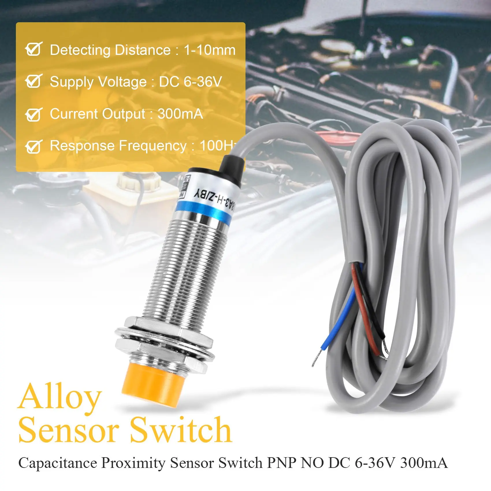 DT89 HOT LJC18A3-H-Z/BY 1-10mm Capacitance Proximity Sensor Switch PNP NO DC 6-36V 300mA