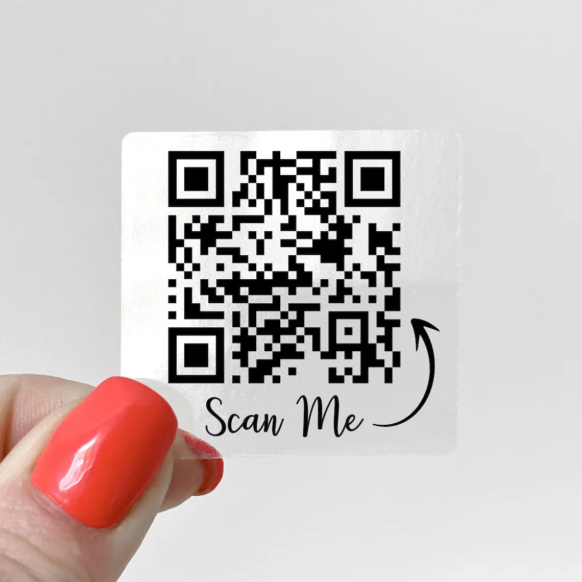 Qr Code Stickers, Custom Business Stickers, Personalized Labels for Packaging Weddings and Branding, Scan Me, Waterproof