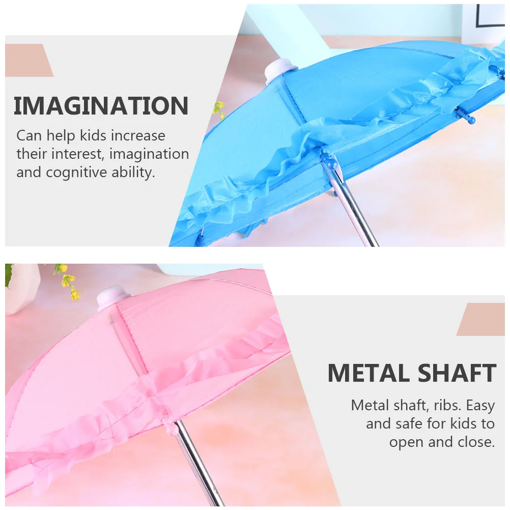 4 Pcs Lace Toy Umbrella Chinese Little Prince Model Accessories Photo Prop Cute Mini Ceiling Decor Models Beach