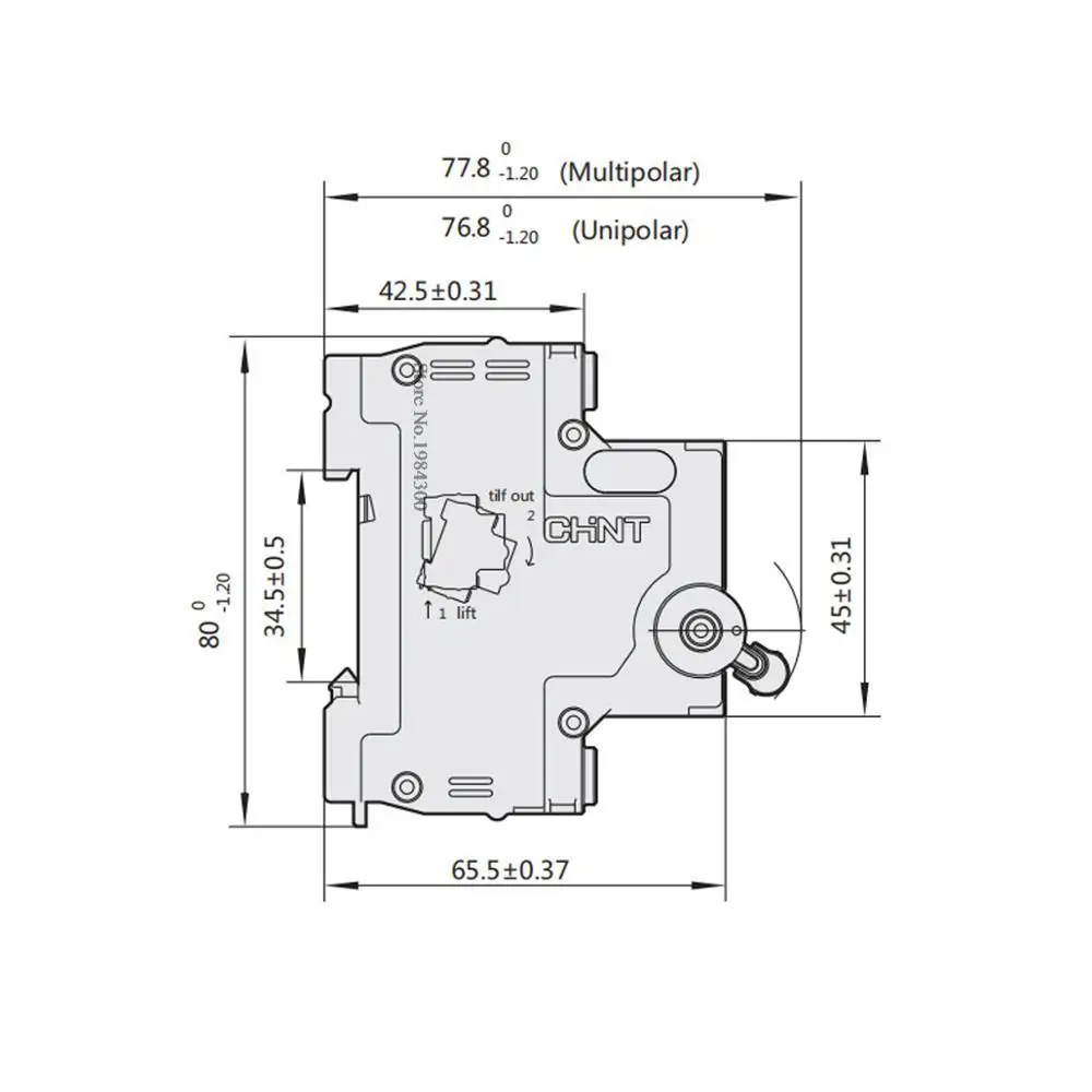 CHINT NXB-63 DZ30 DZ40 EPN DPN TPN 1P 2P 3P 4P AC 230/400V Circuit Breaker MCB DIN Rail Mounting Miniature Household Air Switch