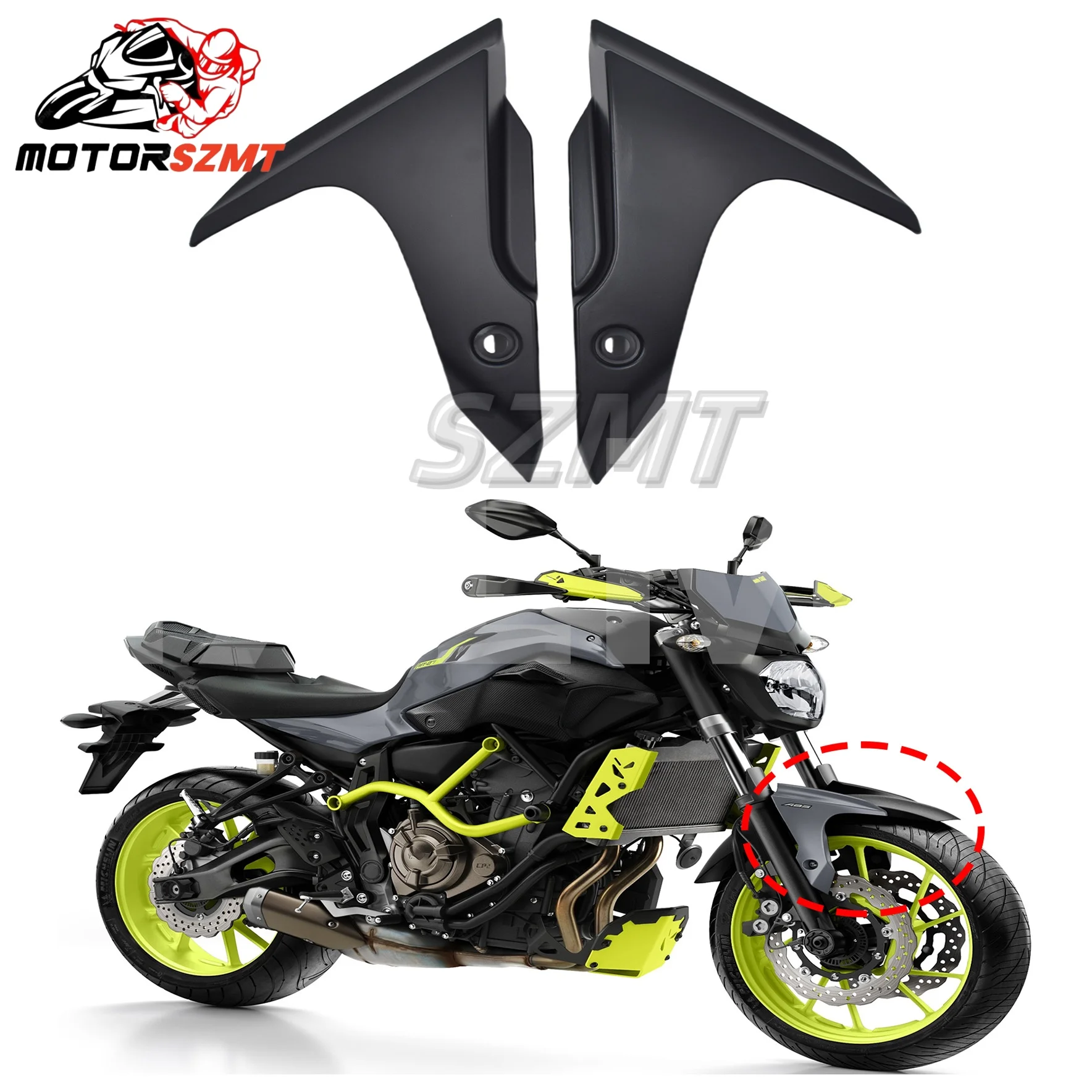 For YAMAHA MT07 MT 07 12-17year pour13 14 15 16 17 Motorcycle Downforce Winglet Aerodynamic Wing Front Spoiler Kit New Accessor
