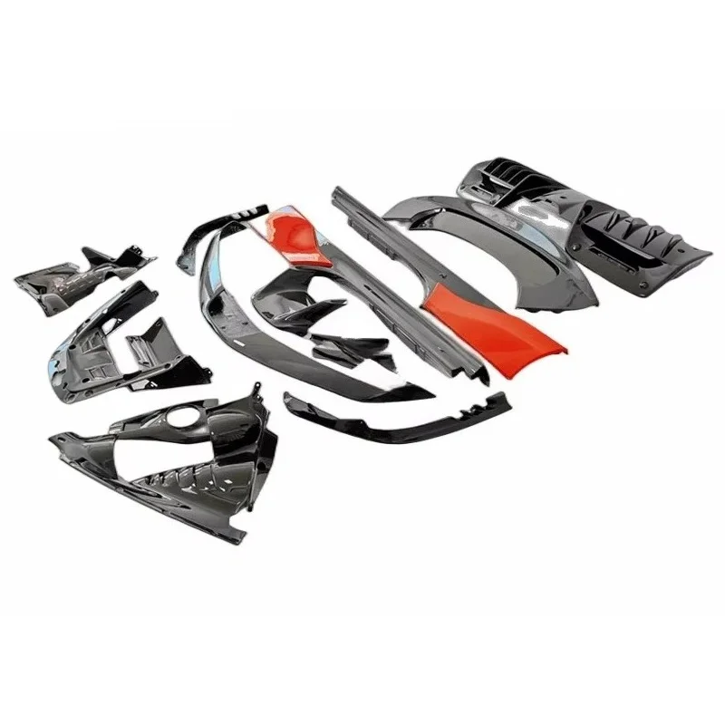 Dry Carbon Fiber High-quality Front Wrap Corner Side Skirt Ventilation Rear Diffuser Fender Body Kit for Sf90