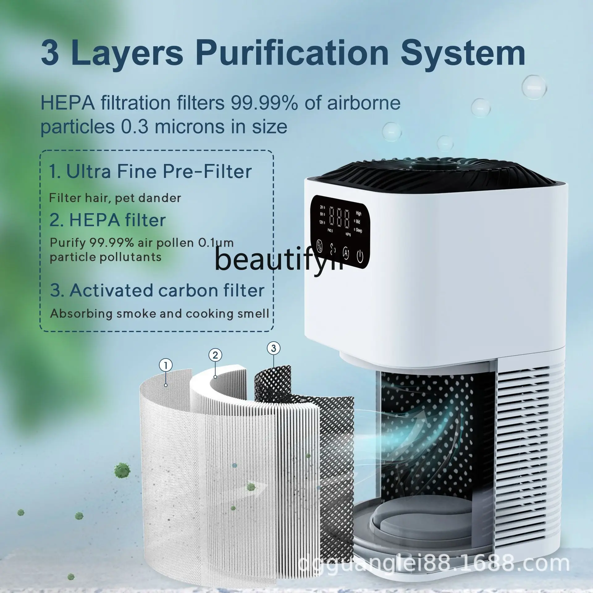 Purificatore di ioni negativi Purificatore d'aria Purificare l'aria Filtro dell'aria umido