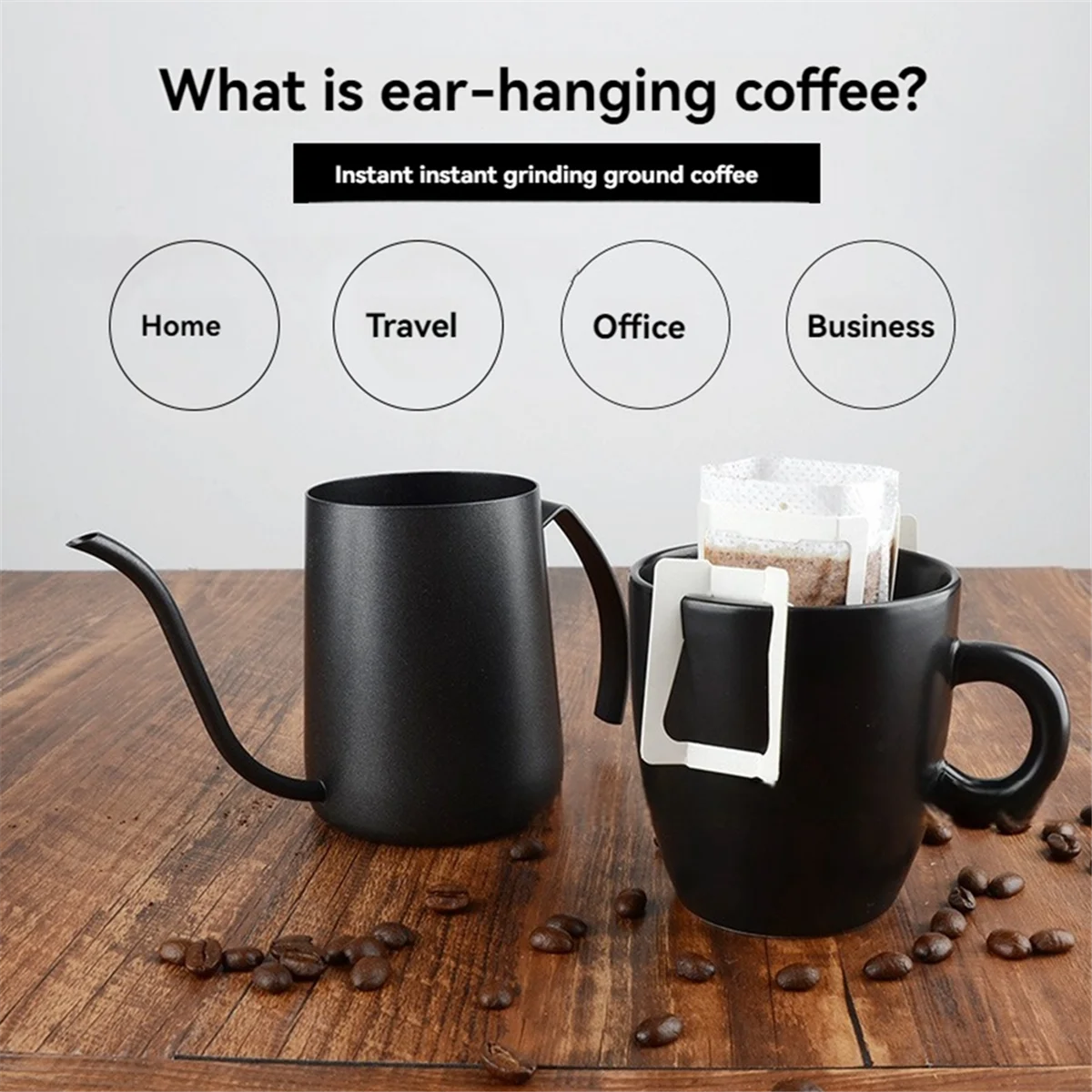 50 Uds. Bolsa de papel de filtro de café portátil, bolsa de café por goteo lateral para colgar en la oreja, filtros de café por goteo portátiles desechables