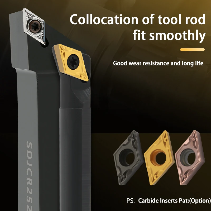 KaKarot ใส่คาร์ไบด์10Pcs DCMT070204 DCMT070208เหล็กหมุนเครื่องมือ CNC Cutter