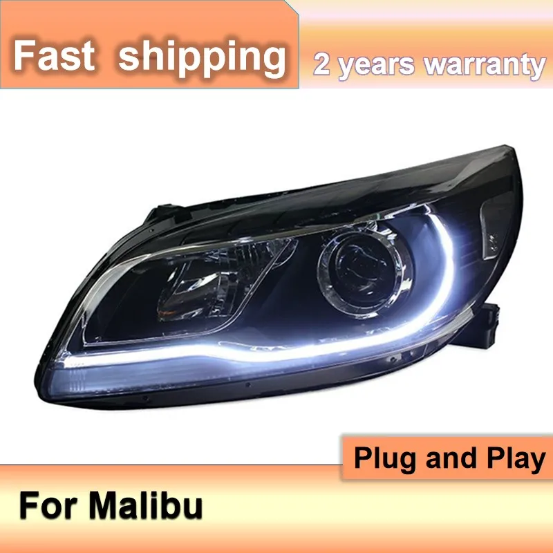 Car Accessories for Chevrolet Malibu Headlight 2012-2014 Malibu Front Light DRL Turn Signal High Beam Projector Lens