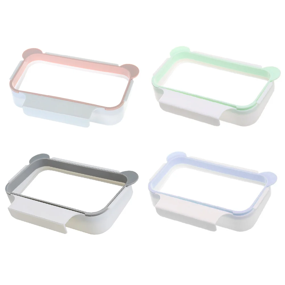 

4 Pcs Trash Bag Non-punching Garbage Rack Hanging Kitchen Rubbish Duster Cloth Holder