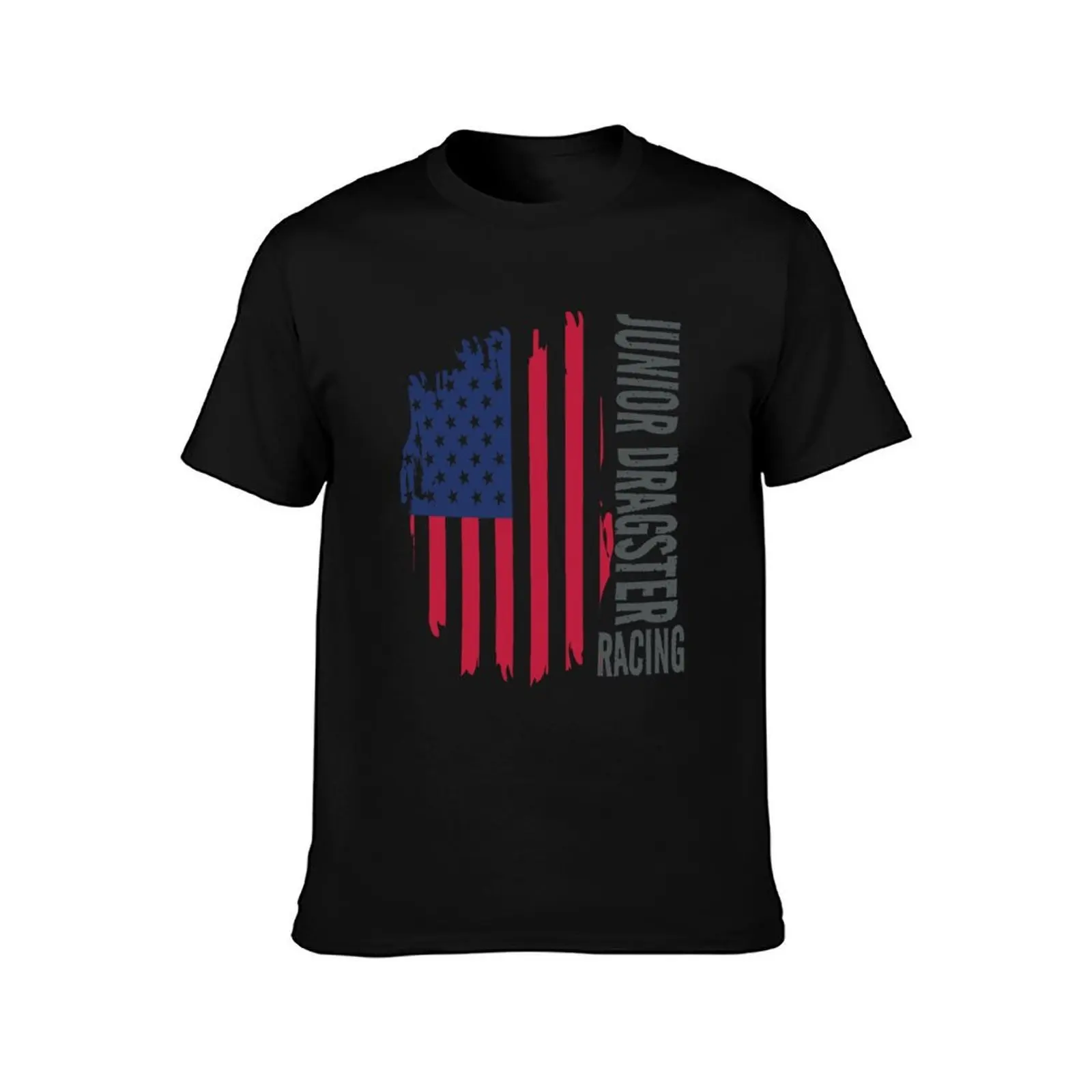 Junior Dragster Racing USA American Flag Racing Jr Dragster Racer Drag Racing Race Track Drag Strip T-Shirt