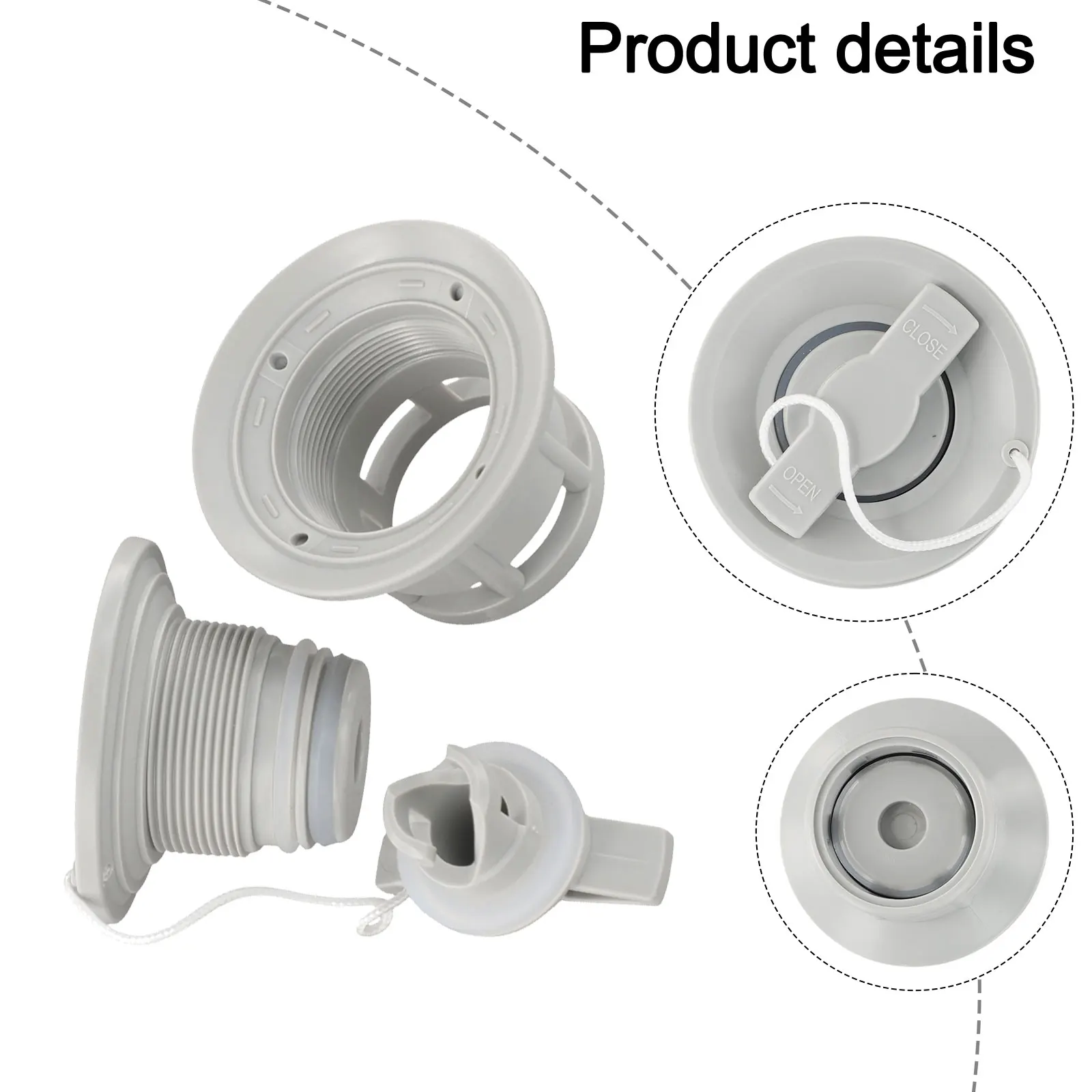 6-Hole Plastic Air Valve Adapter For Inflatable Boat Inflation Hose Connector Swimming Spa Parts