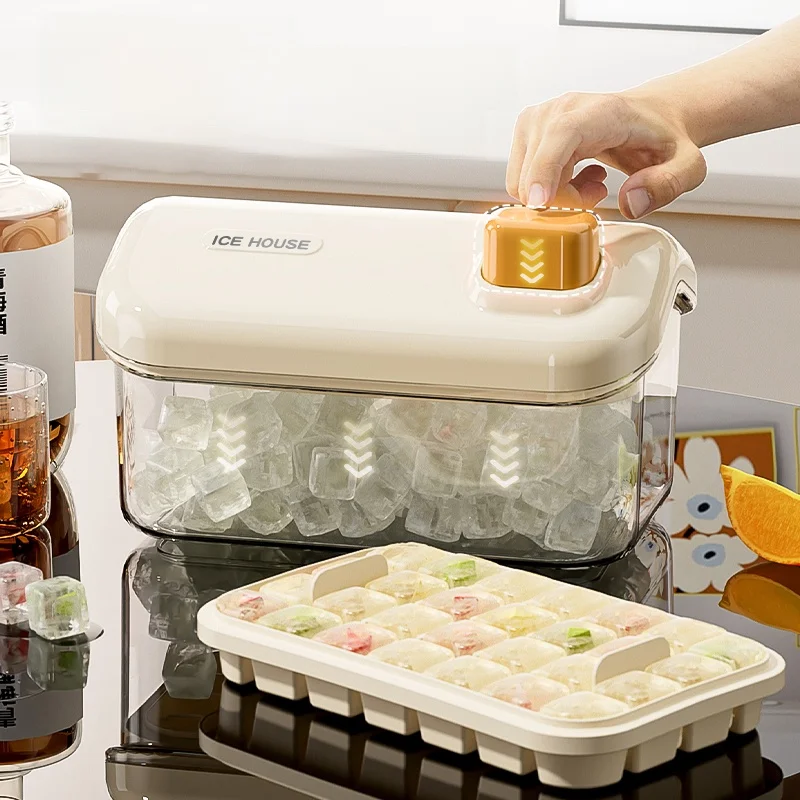 

Food Grade Ice Tray Press Ice Maker Household Fridge Storage Box Kitchen Cooking Utensils Rock Lemon Brand BH4KDFgv