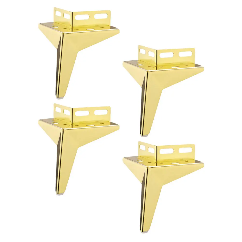 4Pcs Premium Cold Rolled Steel Furniture Legs Three-Pronged Design for Sofa Cabinet Coffee Table TV Stand Office Bed