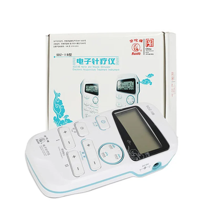 

New Electrodes Muscle Stimulator Hand Held Portable Pulse Timing Acupuncture Massage for Back Pain Relief Physical Therapy