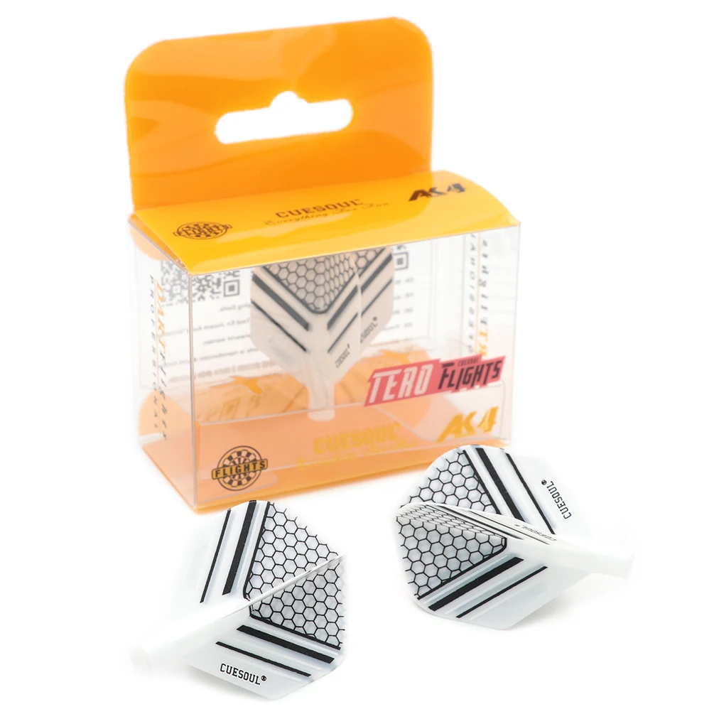CUESOUL New Launch AK4 Dart Flights ذات الشكل القياسي - نمط أبيض وأسود #2