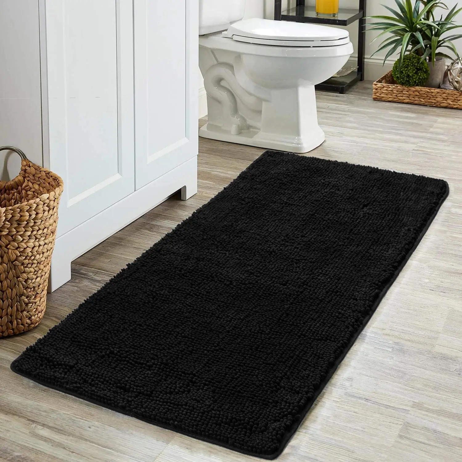 Non-slip Super Absorbent Bath Mat Soft Pile Foot Mat Bathroom Rug Carpet Bathtub Mat for Bathroom Accessories House Floor Mats