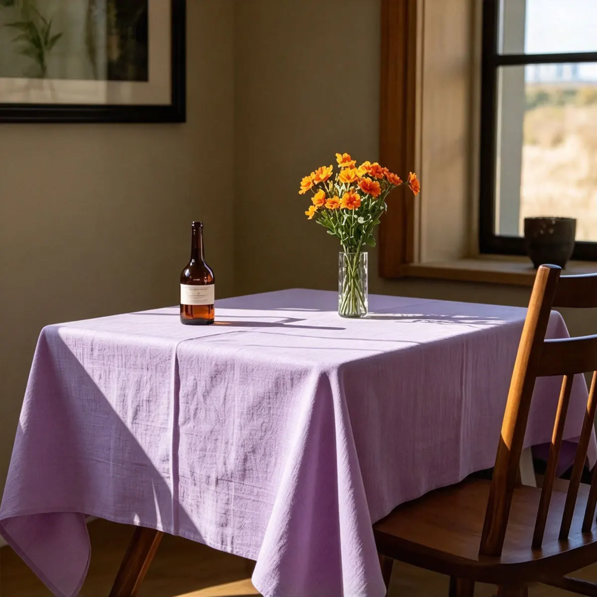 Plain Color, Minimalist Style, Tablecloth, Ddining Kitchen, Picnic, Wedding Decoration Tablecloth, Reusable, Washable, Convenien