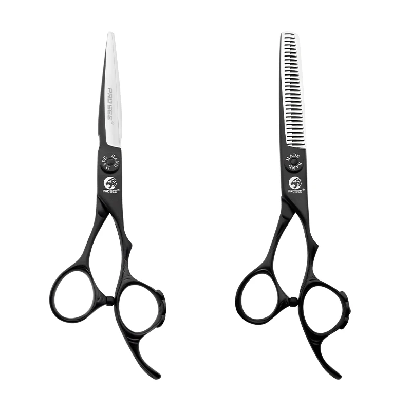 

PROSEE CHD Series Professional Hair Cut 6 Inch Black Titanium Scissors Kit Hairdressing Hairdresser Accessories