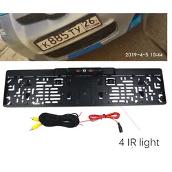 CCD HD New Car Rear View Camera EU License Plate Frame Reverse Waterproof Night Vision IR Backup for Parking Monitor GPS