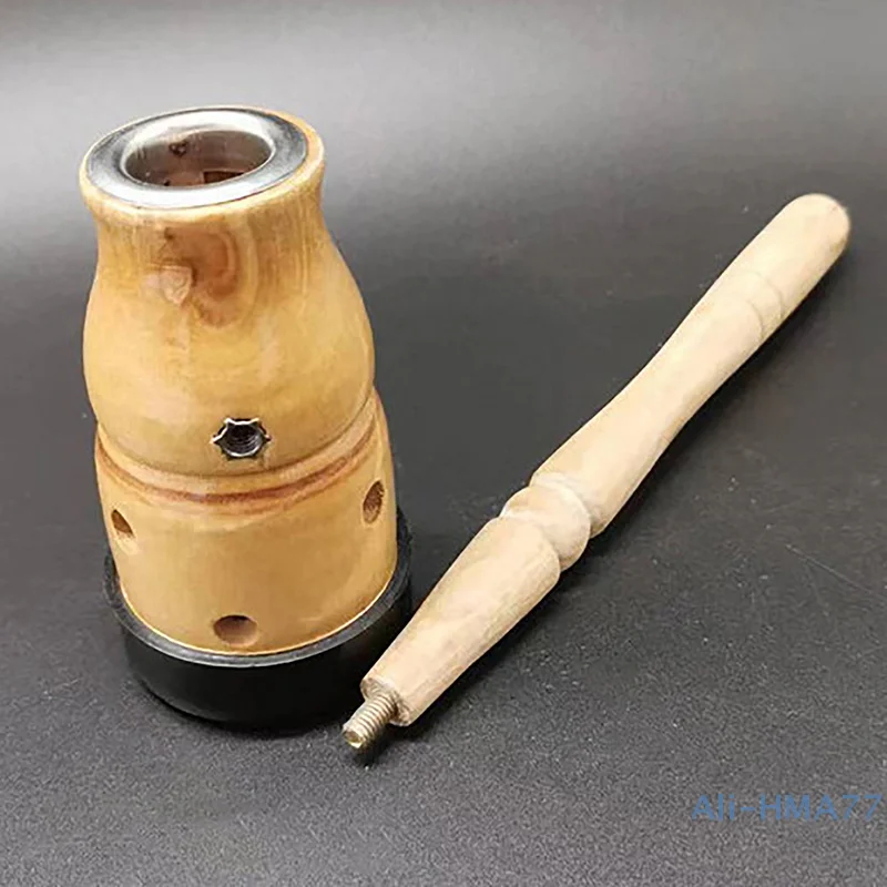 Wooden Moxibustion Tool Handle Gourd Moxa Roll Burner Warm Body Massage Burning Chinese Herbal Medicine Penetrates Meridians