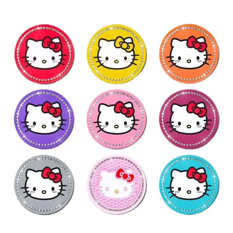 1 pz simpatico cartone animato KT gatto antiscivolo isolamento termico cuscinetti per tazze tappetino Hello Kitty sottobicchiere per auto portabicchieri multifunzionale decorazione