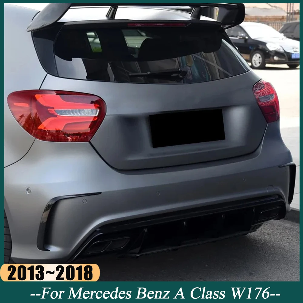 

Задний спойлер-сплиттер (канарды) для Mercedes-Benz W176 A200 A250 A260 A45 AMG 2013-2018, черный, для тюнинга кузова хэтчбека