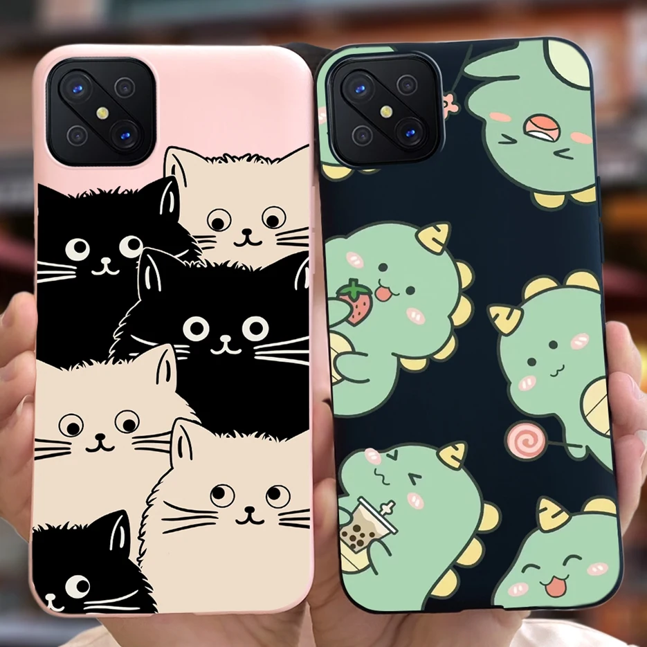 Oppo Reno4 Z 5G Case CPH2065 Cute Fashion Cartoon Cover Soft Silicone Phone Case For Oppo Reno 4Z Reno4Z Back Cover 6.57'' Coque