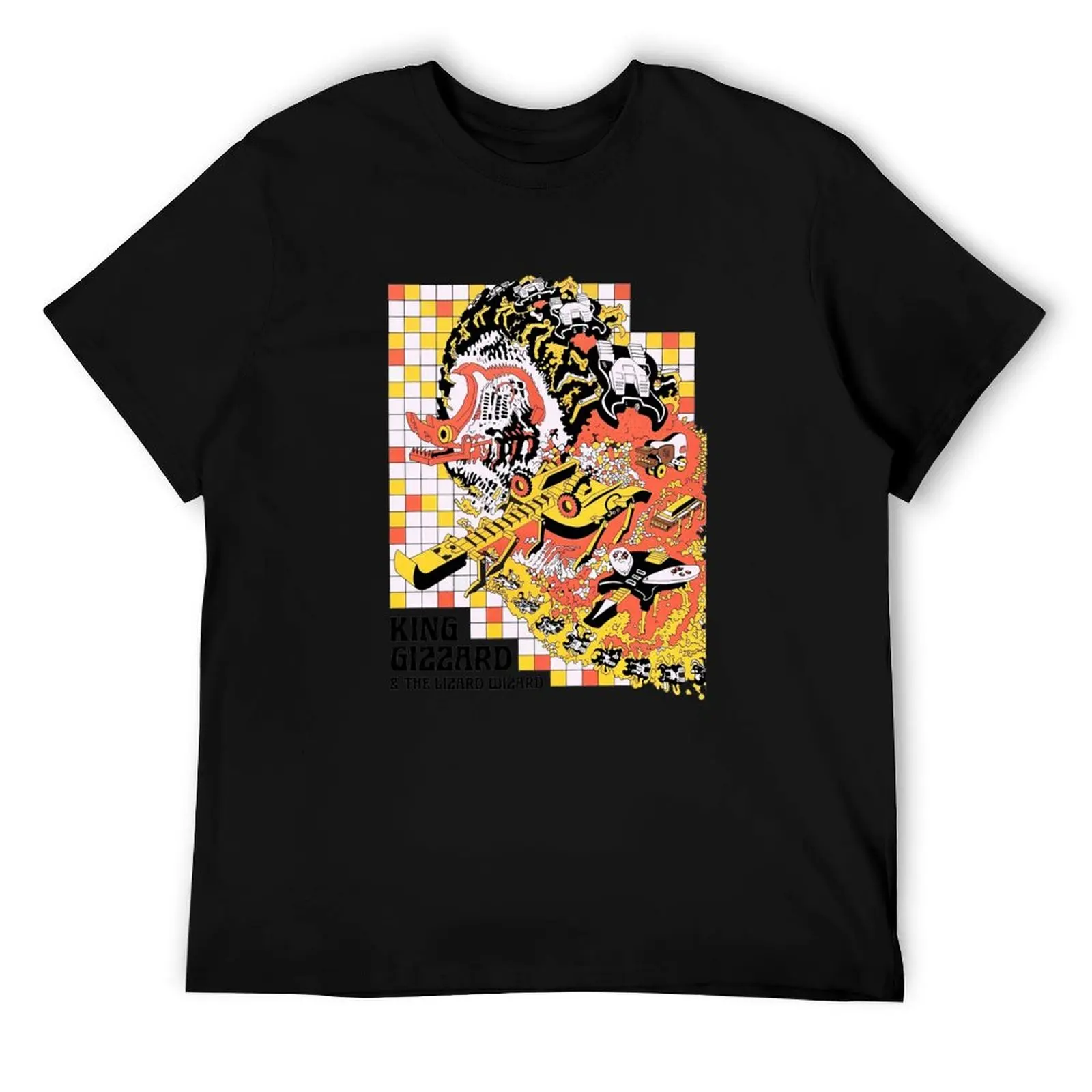 

King Gizzard and the Lizard Wizard Cubist Psych T-Shirt graphic t shirts for man men t shirt cotton 100% T-Shirt