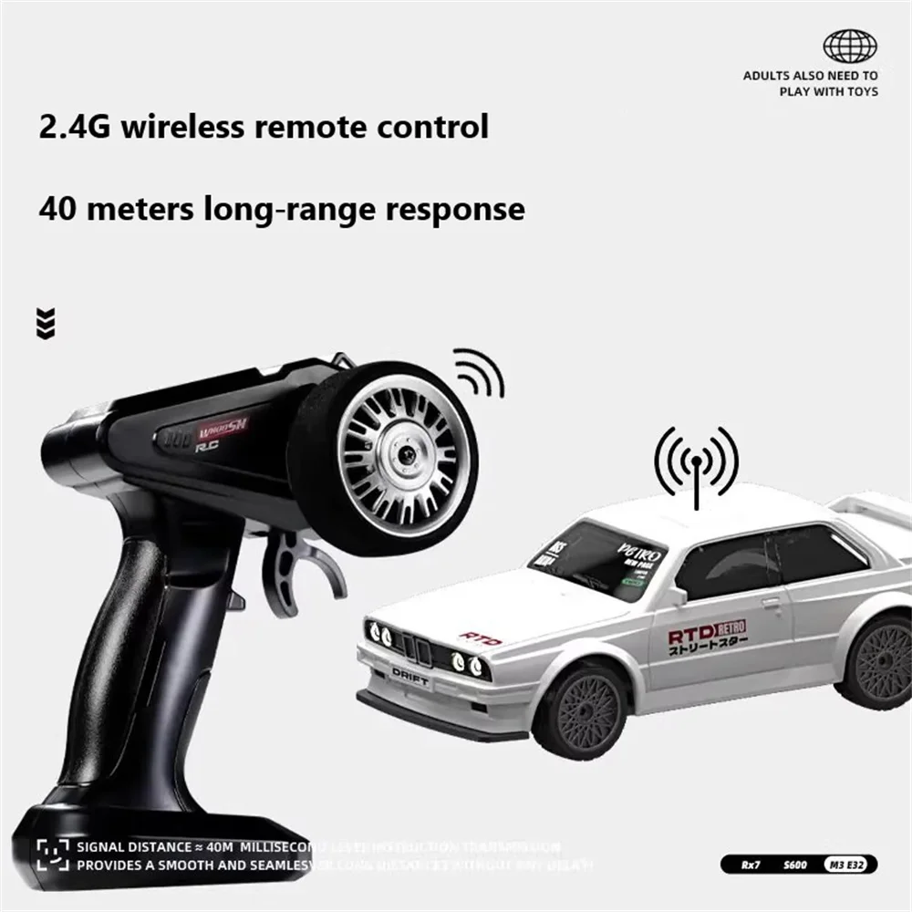 K1/K2/K3 RTR 1/43 2.4G 4WD Mini dérive RC voiture de course lumière LED télécommande moteur à grande vitesse modèle de véhicule de course sur route