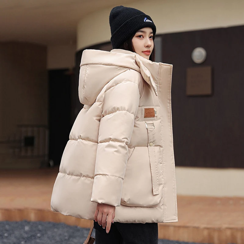 Formal Down Cotton-Padded Jacket Jacket Women Overcoat New Winter Y2k Thick Warm Parker Coat Hooded Korean Loose Bread Clothing