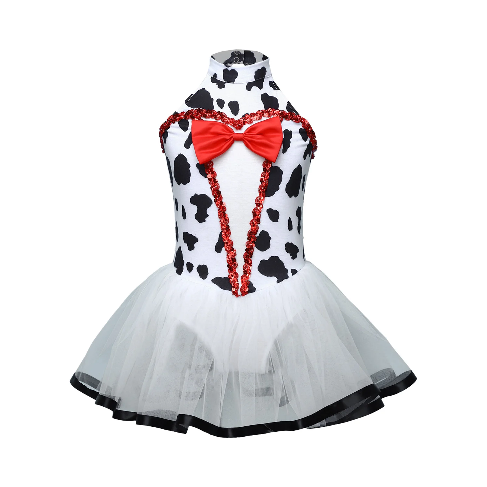 dalmatian sequin dress Long Sleeve Black And White Dalmatian Print Dress Long Sleeve Animal Print Sequin  Dress Black Silver