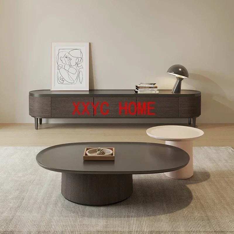 

Navay Italian Minimalist Oval Size round Tea Table Combination