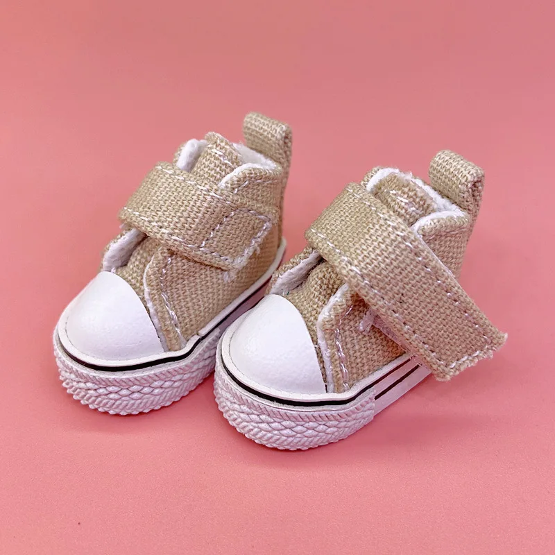 Tilda 3.6cm Fabric Doll Shoes For Blythe Doll Ob24 Toy Doll 1/8,Canvas Sneakers Shoes for EXO KPOP Stuffed Doll 1/6 Joint Body