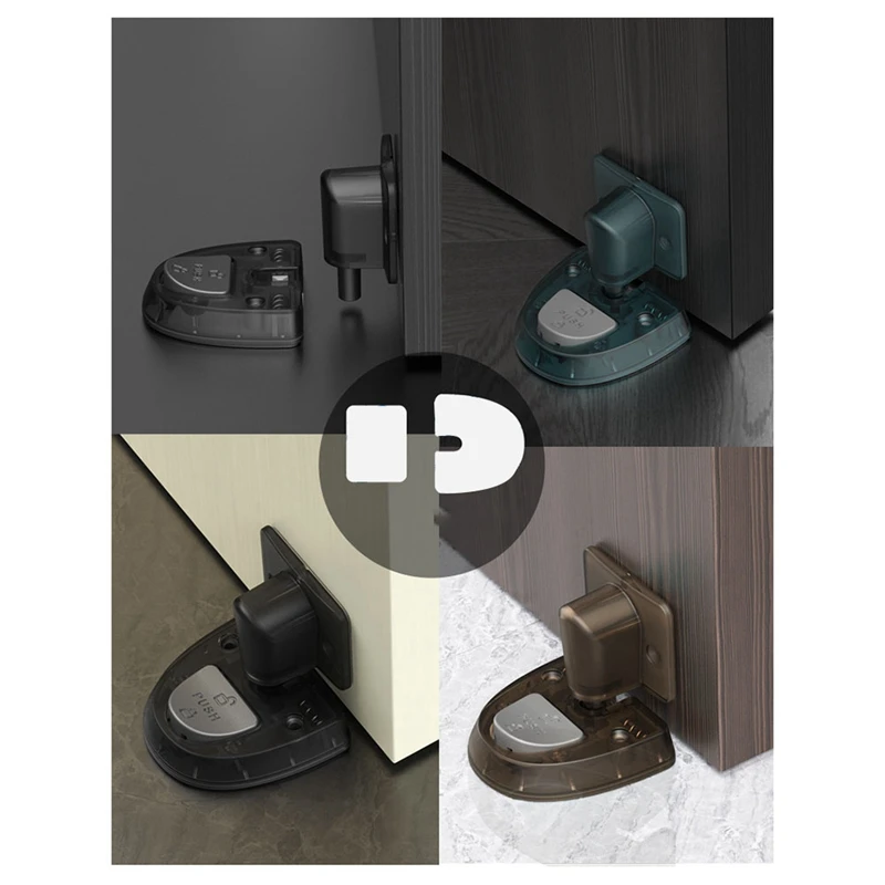 Door Stopper, Soundless Floor Door Stop, Door Holder To Keep Door Open, Windproof Mechanical Doorstop For Bottom