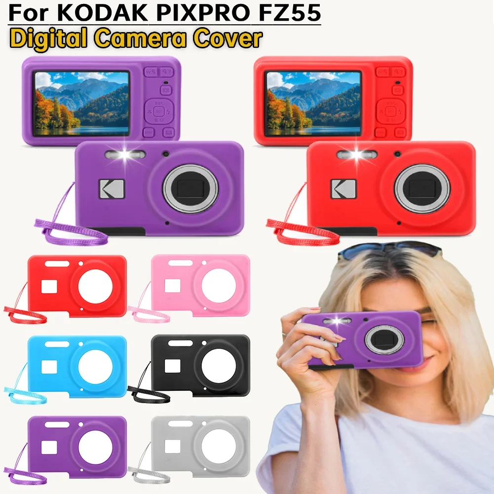 Para KODAK PIXPRO FZ55 funda para cámara digital funda protectora de silicona Color sólido cubierta del cuerpo de la cámara resistente al desgaste funda protectora