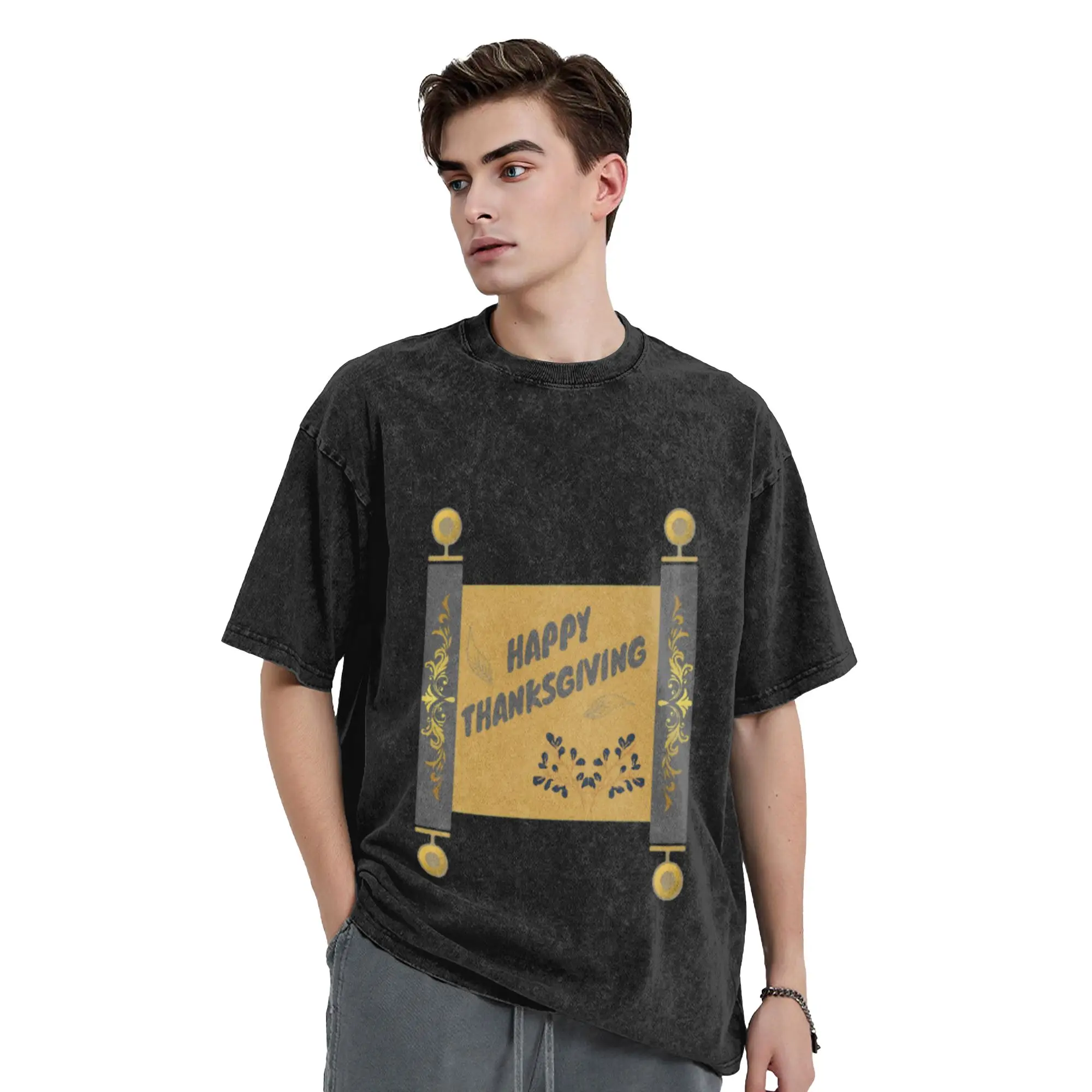 Thanksgiving Day Products  Classic Chic A Vintage Oversized Cotton Unisex T-Shirts