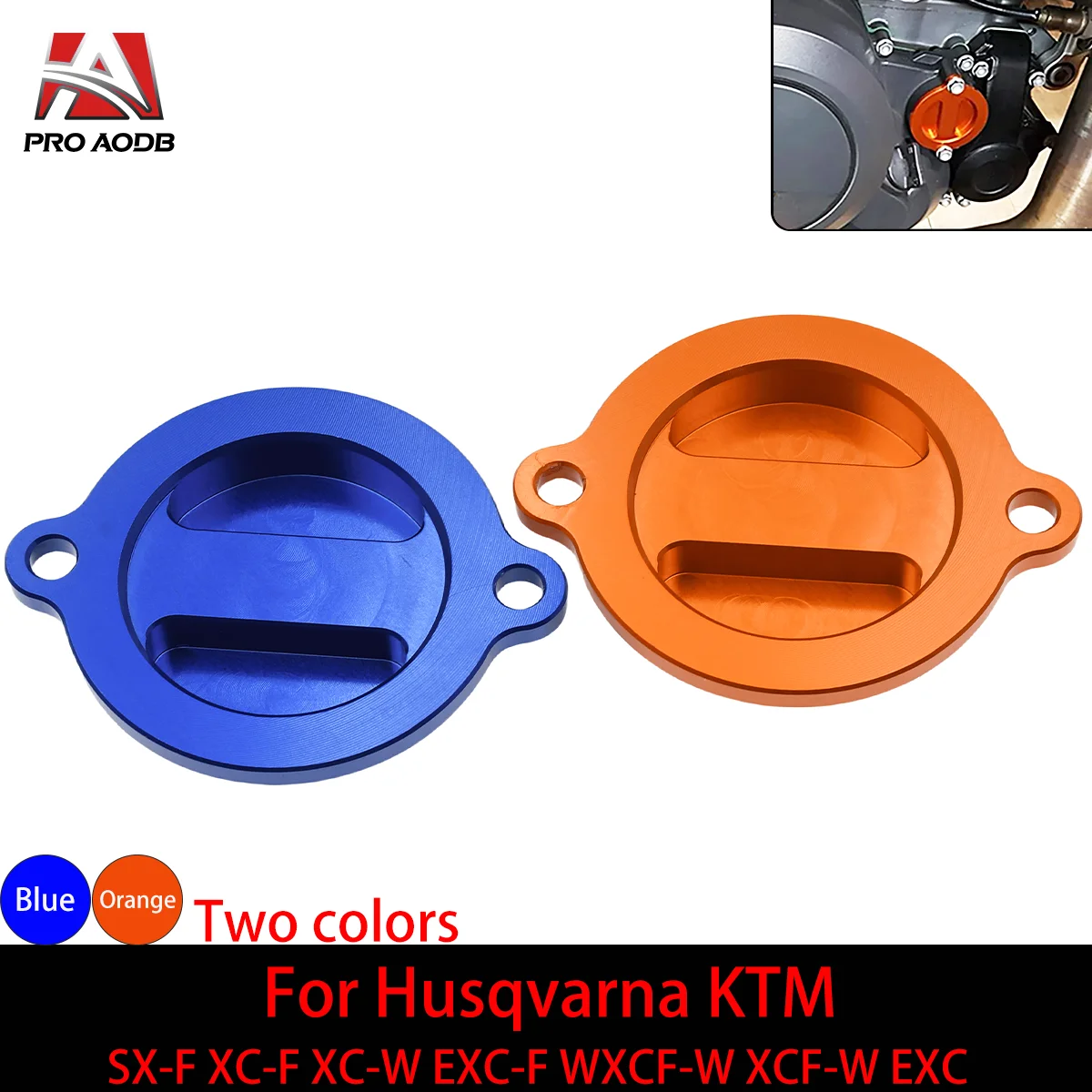 

Motocross CNC Engine Oil Filter Cap Cover Plug For KTM GASGAS Husqvarna FC FE FS FX 250 350 450 501 2014-2022 Universal Parts