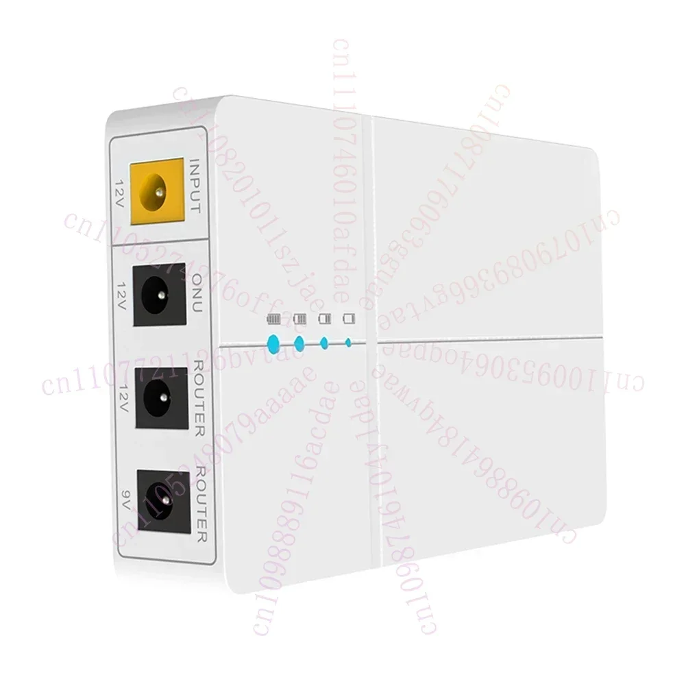 12V Power Supply Router Backup UPS Dual Output Ports Stable Power Source for Electronics 110*73*25mm for Small Office
