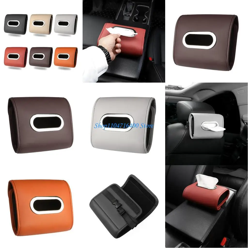 

y1gd Car Headrest Tissue Holder Soft Tissue Box in Car Universal Napkin Holder Box