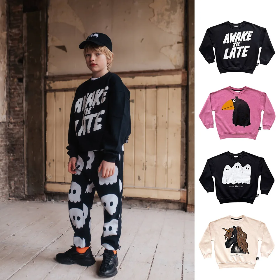 

Autumn Baby Boys Cartoon Sweatshirts T Shirts Kids LMH Clothing Toddler Girls Fashion Printed Hoodies Children Pullovers Tops