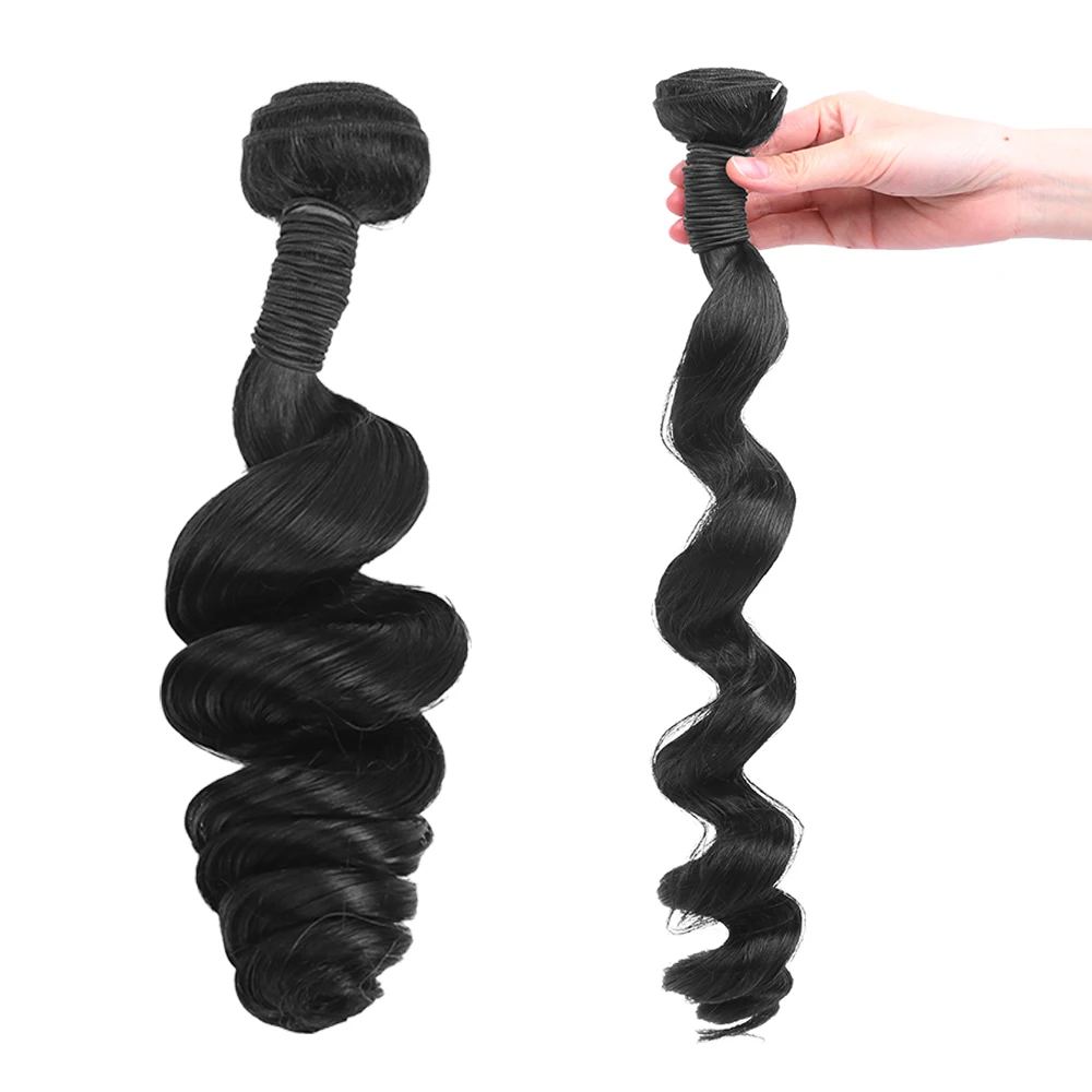 26 28 30 Inci Bundel Gelombang Dalam Longgar Bundel Jalinan Rambut Manusia Mentah Brasil 1/3/4 Penawaran Bundel Ekstensi Rambut Manusia untuk Wanita