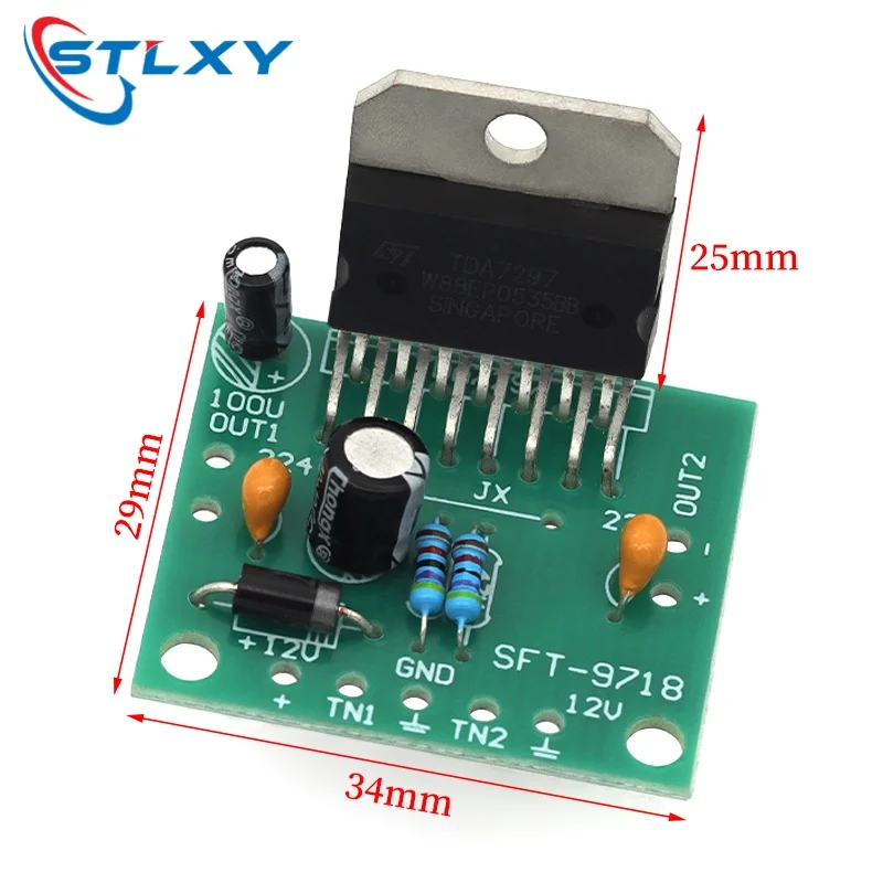 Amplifier Board TDA7297 Audio Speaker Amplifier Sound DC 12V Dual Audio Encoding 15w Electronic Diy kit Transceiver Amp enceinte view 5