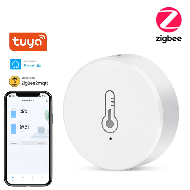 

Tuya ZigBee 3.0 Temperature Humidity Sensor Indoor Hygrometer Thermometer Smart Home Work with Smart Life Alexa Google Assistant