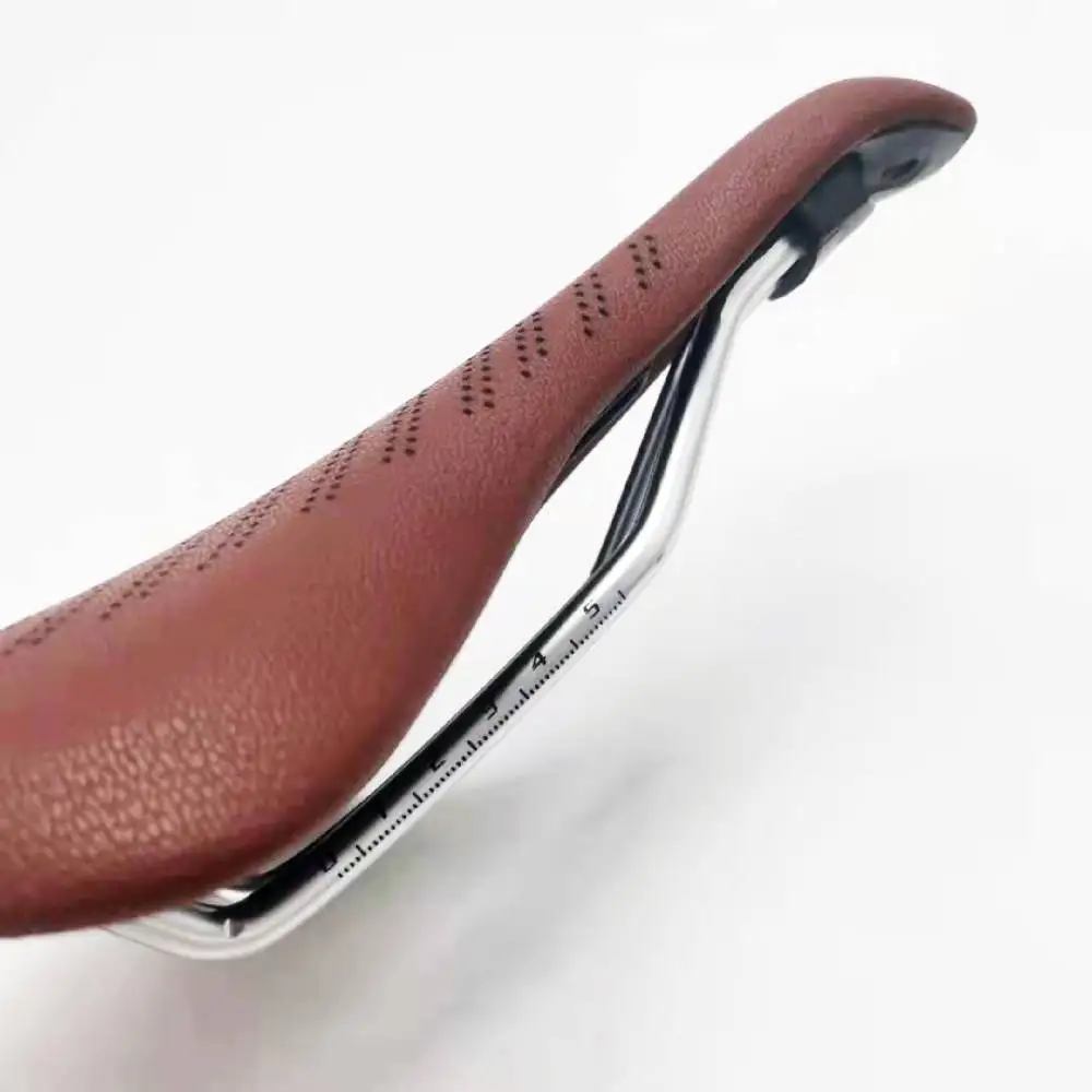 Retro Fahrradsattel MTB Fahrradsattel 155mm mit Lenkerband Rennrad Braun / Stahlsattelträger Fahrradzubehör – Detail 3
