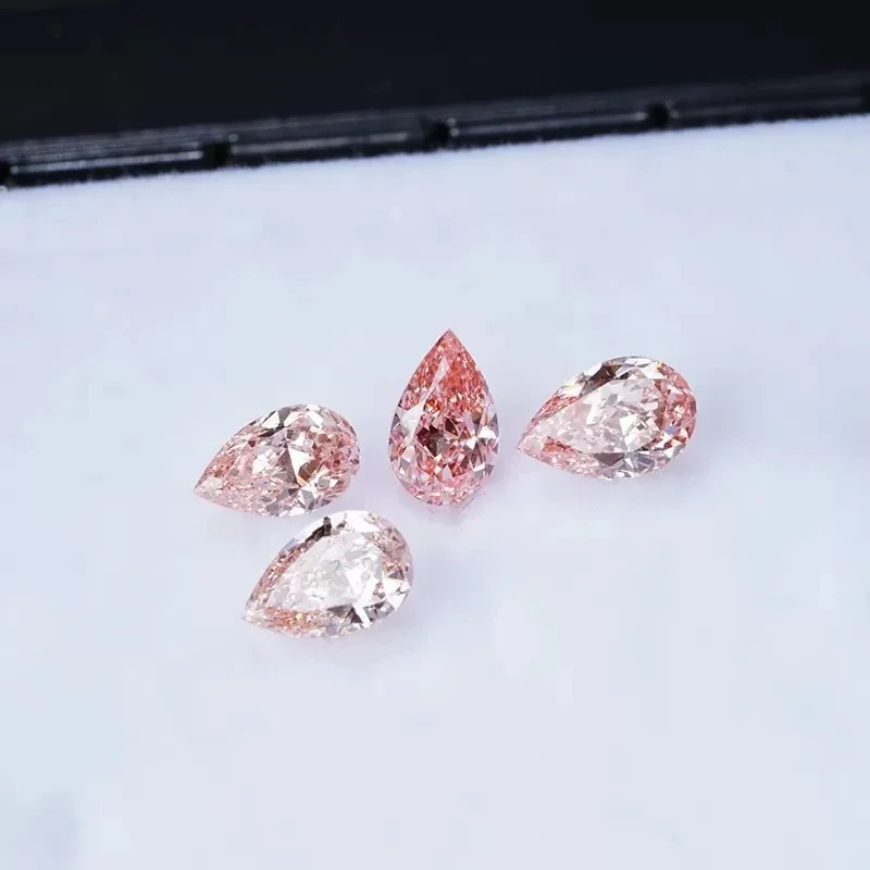 Fancy Vivid Pink Lab Grown Diamond CVD HPHT GIA IGI Certified 1CT 4CT Oval Pear H VVS Loose Natural Diamond Stone Custom Jewelry