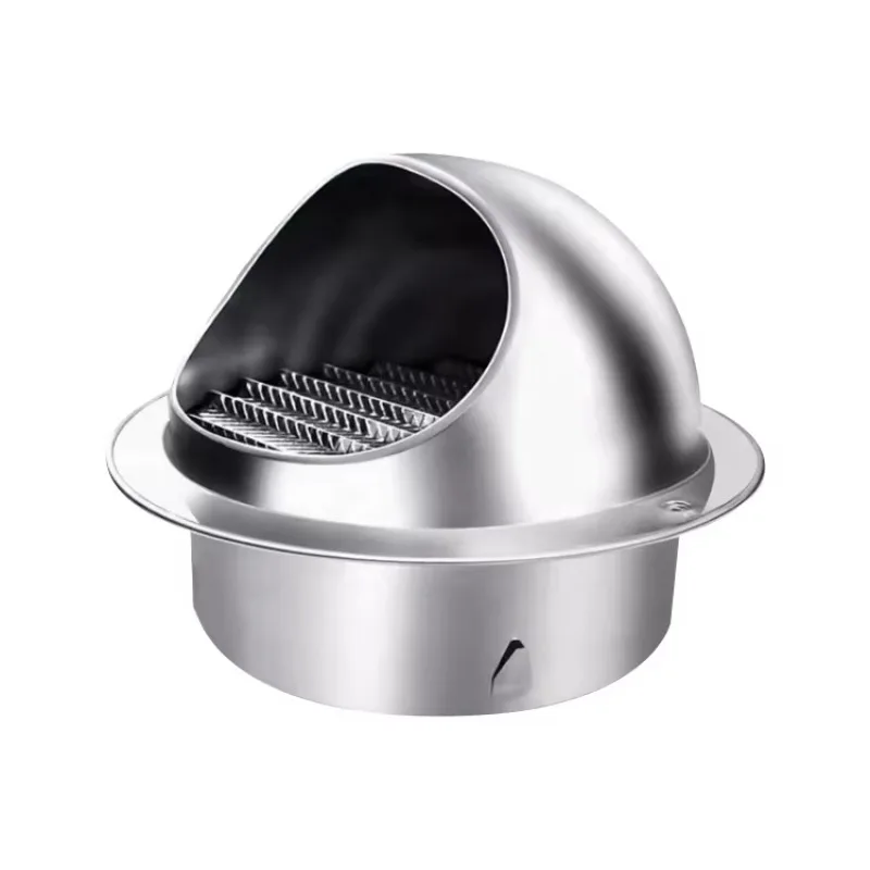 HVAC Ventilation Outdoor Bull Nose Vent 304 201 Stainless Steel Trachea Exhaust Wall Vent Cover Vent
