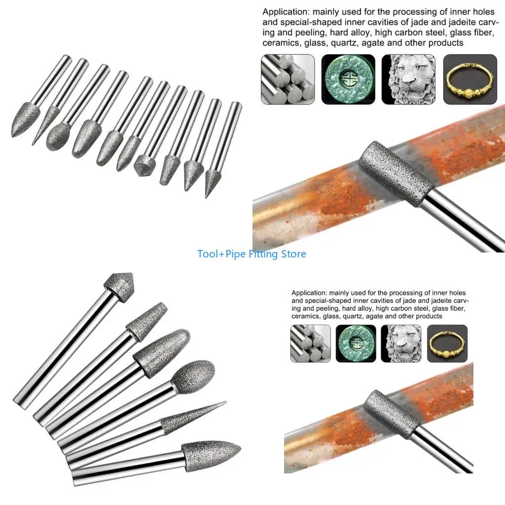 

F92B Stainless SteelGrinding Head Rotary File Woodworking Rasp Milling Cutter Electric Grinding Engraving Accessories