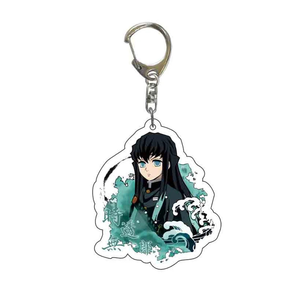 Demon Slayer doll toy Kimetsu No Yaiba Blade of Ghost Keychain Acrylic Pendant Car Key Chain Fans kids Xmas Gift Anime Jewelry