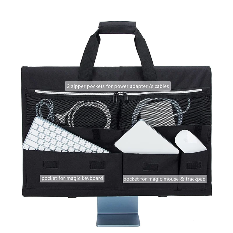 

TA-Travel чехол для 24-дюймового настольного компьютера, защитная сумка для хранения монитора, пылезащитный чехол с ручкой для переноски, черный