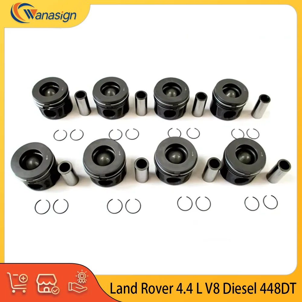 

STD 8pcs Pistons & Rings Kit Set For Land Rover Range Rover Sport 4.4 L T V8 Diesel L322 L405 L494 448DT 4.4L 4.4T 2010-2024