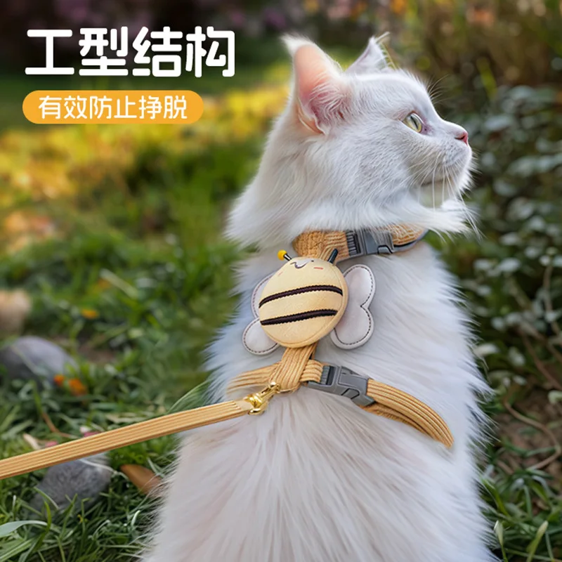 Little Bee Anti-Escape Special Harness I-Shaped Internet Celebrity Adjustable Chest Back Cat Leash